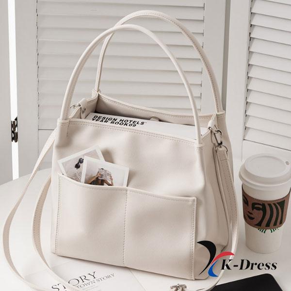 Карманная двусторонняя сумка-шоппер с перекрестием (4 цвета)