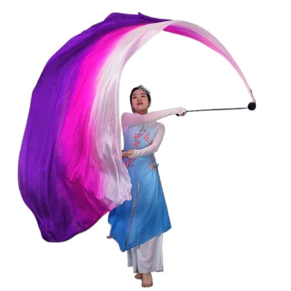 Градиентный цветной танец шелковая вуаль цепочка шар красочный серпантин шелковые флаги танцевальное представление