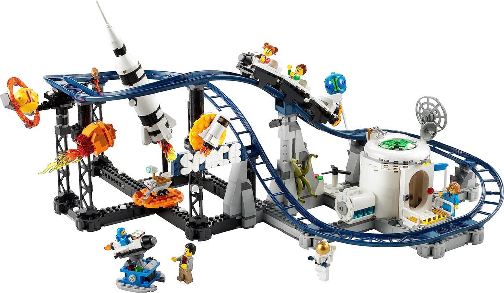 LEGO Creator Expert Space Roller Coaster Toy Present Birthday Block Christmas Boys Girls Children 9 Years Old 10 Years Old 11 Years Old Elementary
