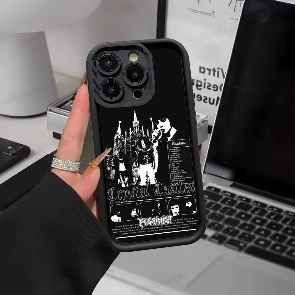 Электронный Браслет Crystal Castles Чехол для Телефона Для IPhone 17 16 15 14 13 12 11 Pro Max Plus Силиконовый Ударопрочный Чехол