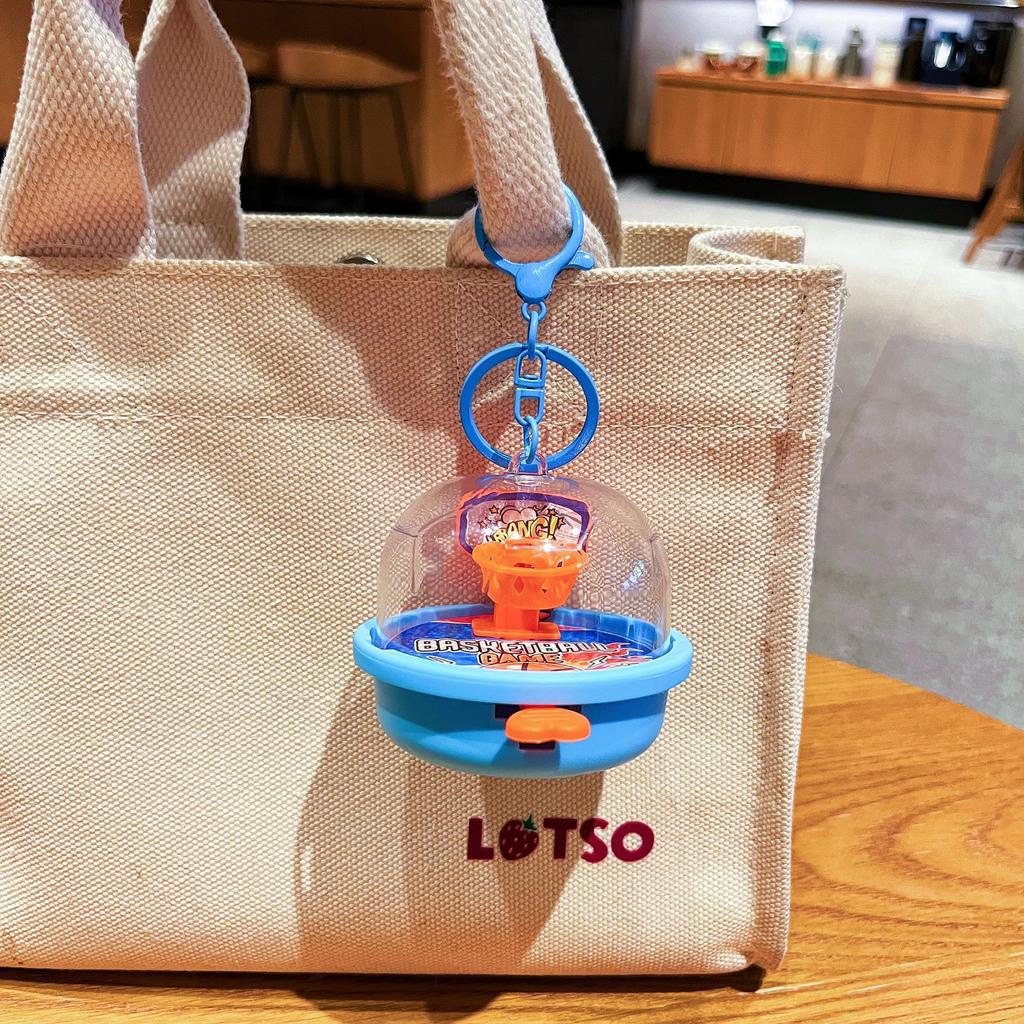 New basketball machine keychain male cute cartoon basketball decompression toy student bag pendant creative small gift3 pcs MOQ, mix styles