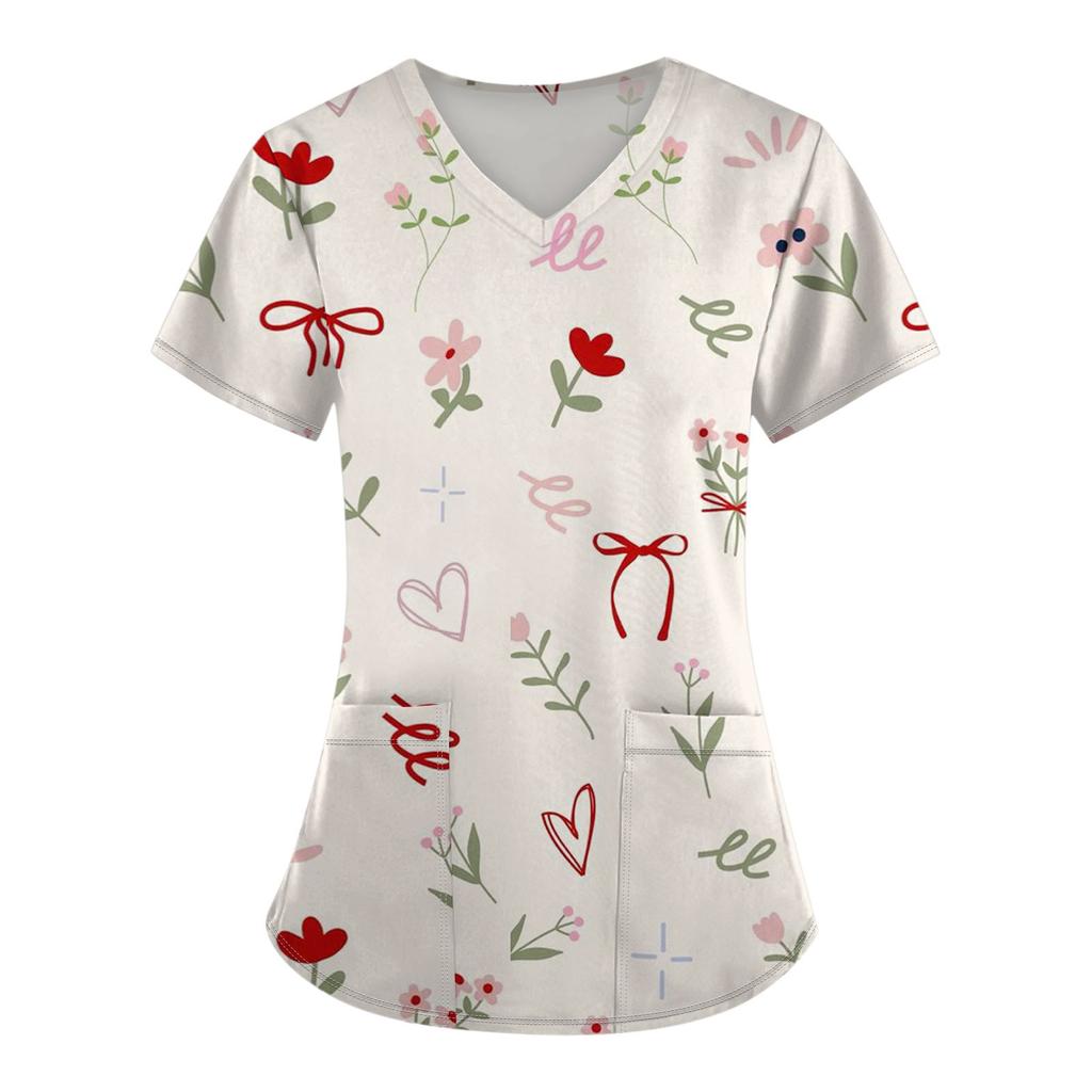 Женский модный комбинезон с короткими рукавами и принтом в виде банта и карманами