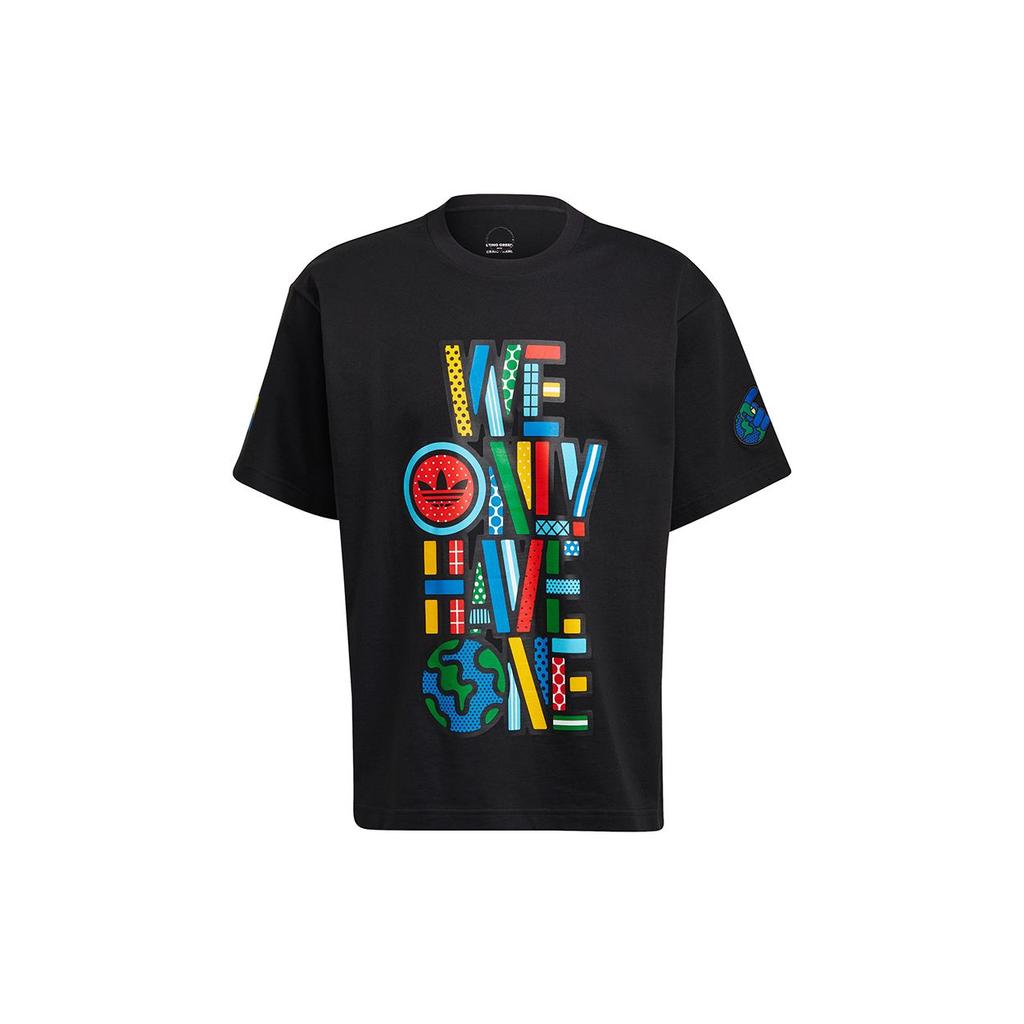 adidas Оригинальная футболка Artist Tee Ss с графическим принтом, повседневная спортивная футболка с короткими рукавами, мужские топы, черные HA4692