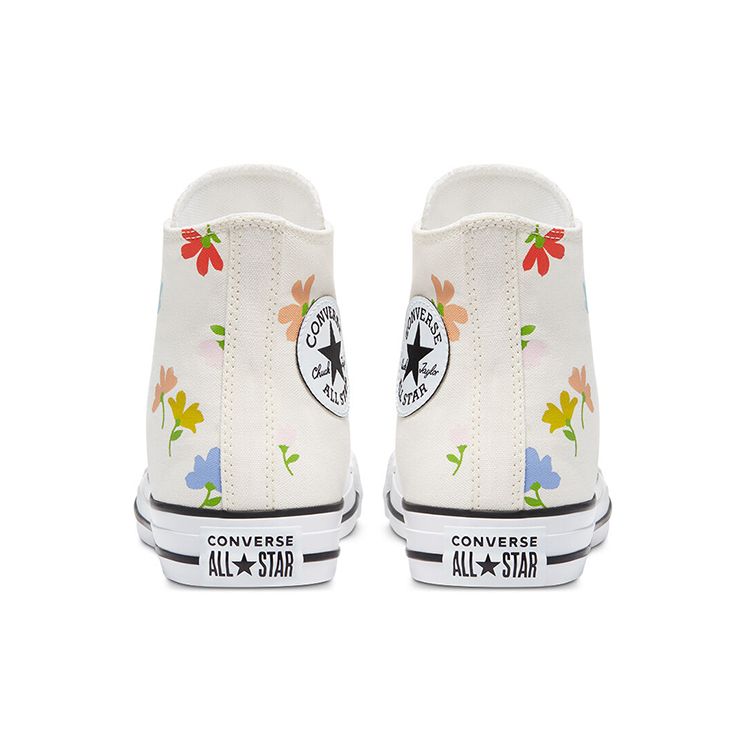 Converse Кеды Chuck Taylor All Star High Top Повседневные парусиновые женские кроссовки Экрю Разноцветные 570919C