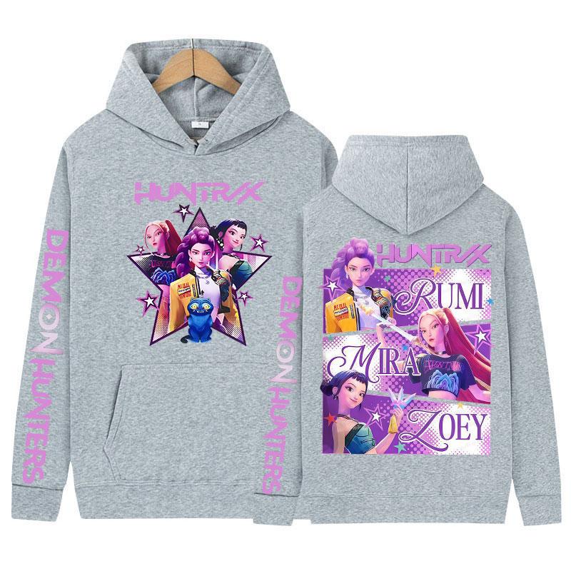 Demon Hunters Hoody 2025 K-pop Movie Aesthetic Clothing Graphic Sweatshirt Men Women Fashion Harajuku Long Sleeve Pullover Hoody