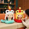 Chinese Year New Mascot Snake Plush Toy Wear Hat Stuffed Doll Room Gift Decor