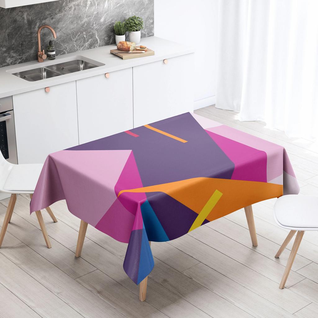 Скатерть геометрической формы, домашний декор, устойчивая к пятнам, водонепроницаемая, украшение для стола, прямоугольная кухонная столешница для камина