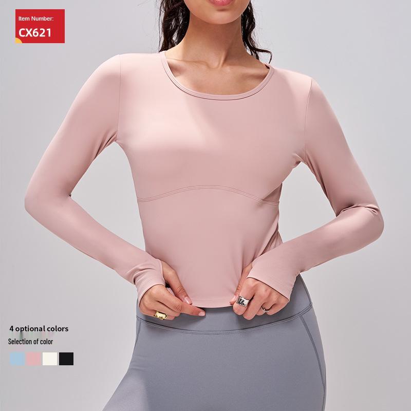 Женский приталенный топ для йоги с длинным рукавом - Коллекция Осень-Зима