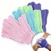 2pcsReversible Exfoliating Shower Gloves, Body Scrub Gloves, ,Cleansing Tools Bath Towel Bath Products Back Scrub