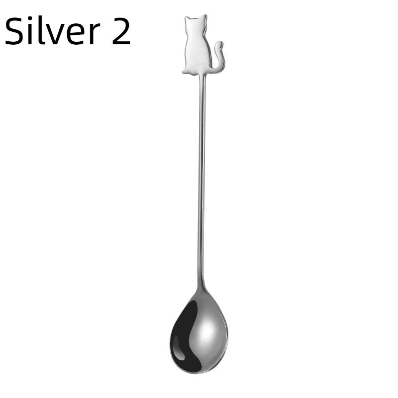Chic and Fun Cat Shaped Spoon in 304 Stainless Steel for Dessert Delights