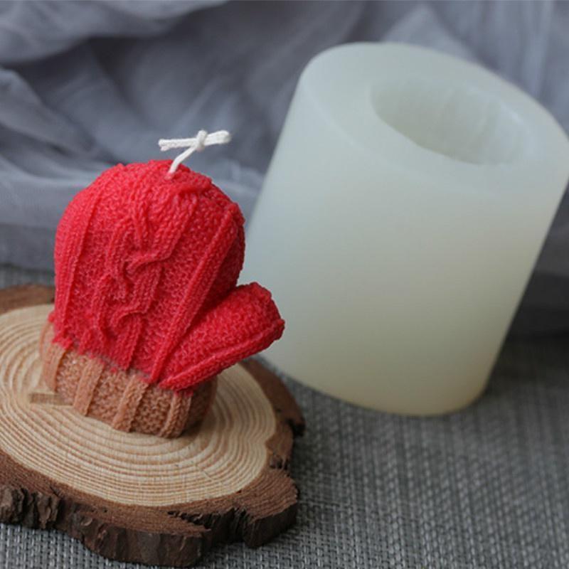 DIY рождественские 3D шерстяные перчатки силиконовая форма DIY установка свечей ремесло эпоксидная смола гипс ароматерапия декор моделирование силиконовая форма