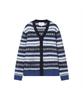 Кардиган с V-образным вырезом в стиле Fair Isle Синий_Olw1Swcd110B1