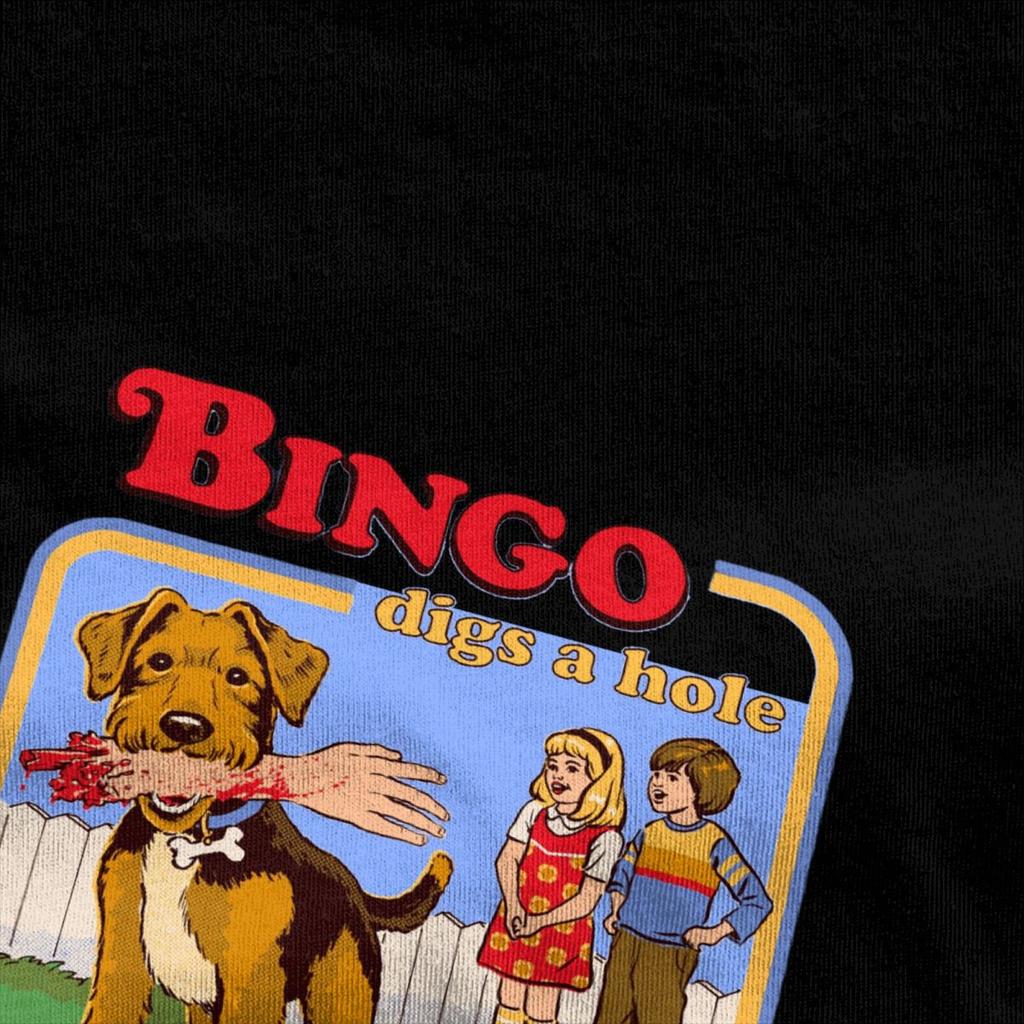 Мужские и женские винтажные футболки с ужасами и темным искусством Bingo Digs A Hole, потрясающая одежда из 100% хлопка в стиле 80-х годов, юмористическая футболка