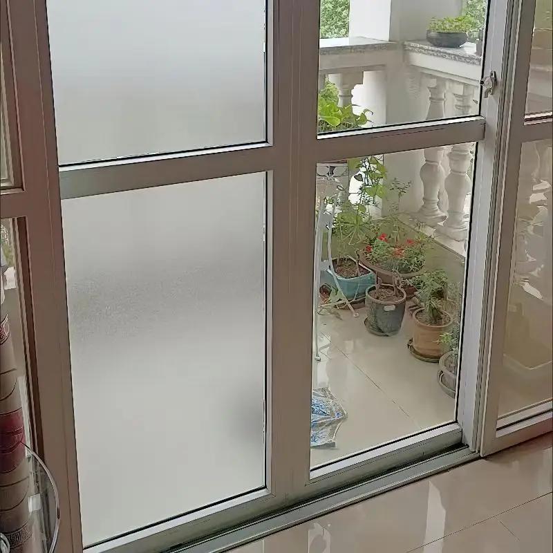 Матовая белая оконная пленка, матовое теплозащитное покрытие для стекла, непрозрачная электростатическая самоклеящаяся наклейка на дверь для ванной комнаты