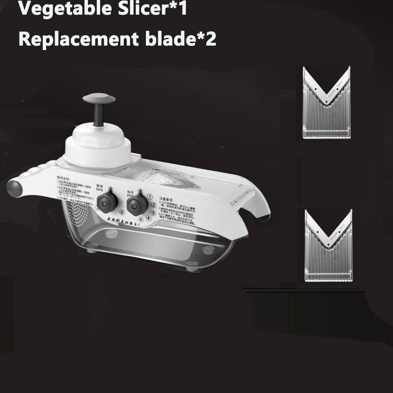 Многофункциональная ломтерезка для лимона, овощная терка с корзиной, V-образный нож, измельчитель фруктов и картофеля, морковная резка, слайсер, кухонные аксессуары