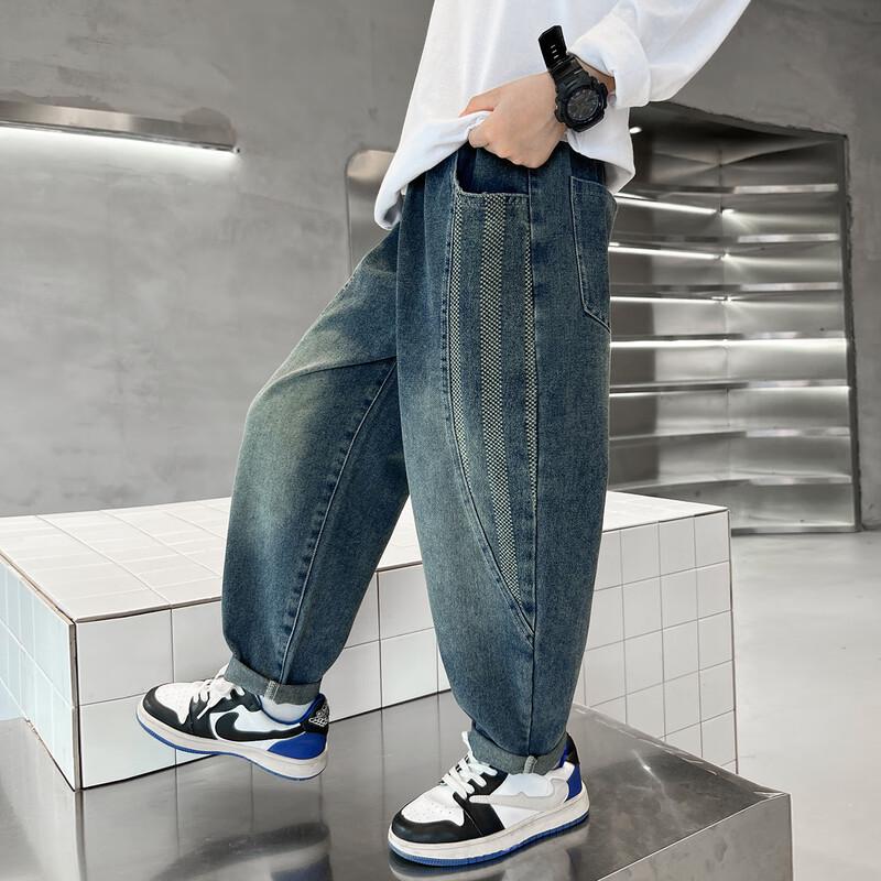 Джинсы Mumu House для мальчиков, весенние, ретро, из денима