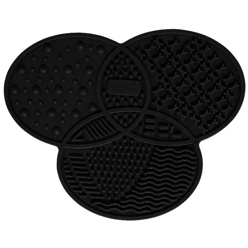 Silicon Makeup Brush Cleaning Mat Makeup Brush Cleaner Pad Cosmetic Portable Washing Tool Scrubber with Suction Cup