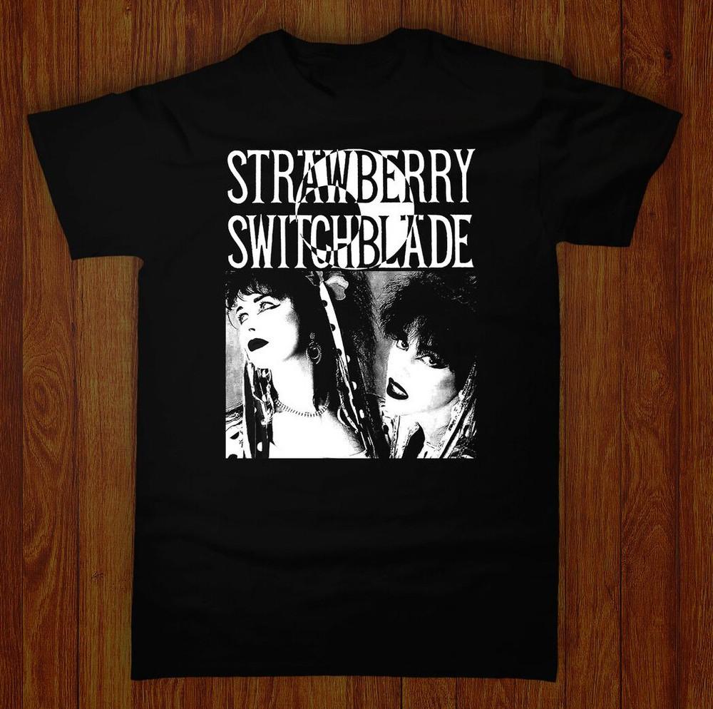 НОВАЯ Мужская футболка Strawberry Switchblade Черная Унисекс от S до 5XL Унисекс Футболка