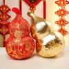 Золотая Тыква-Гарбуз Удачи в Китайском Стиле с Вышитым Праздничным Узором для Домашнего Декора