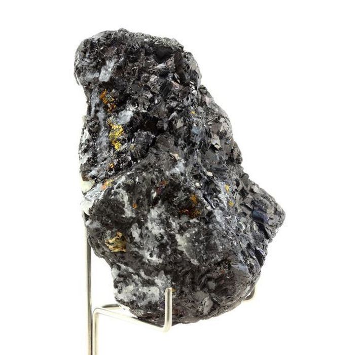 Pierres et Minéraux. Galène Argentifère + Chalcopyrite. 1864.40 ct. Oulles, Isère, France.