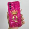Мягкий квадратный чехол из жидкого силикона для Vivo V23 5G V2130, роскошная буква Короны, защита камеры, чехол для пары, ультратонкий чехол для телефона