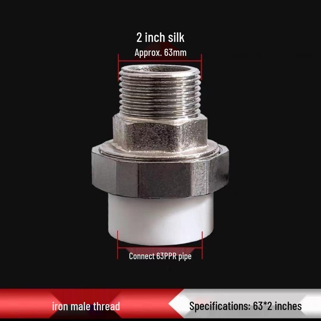 PPR Медно-чугунная муфта, внутренняя и наружная резьба, 20-110 мм, двухсторонняя PPR чугунная муфта