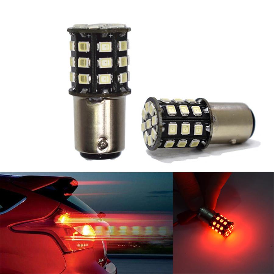 2XRed 1156 706 P21W BA15s S25 33-SMD-2835 LED Bulb For Car Tail Brake Stop Light