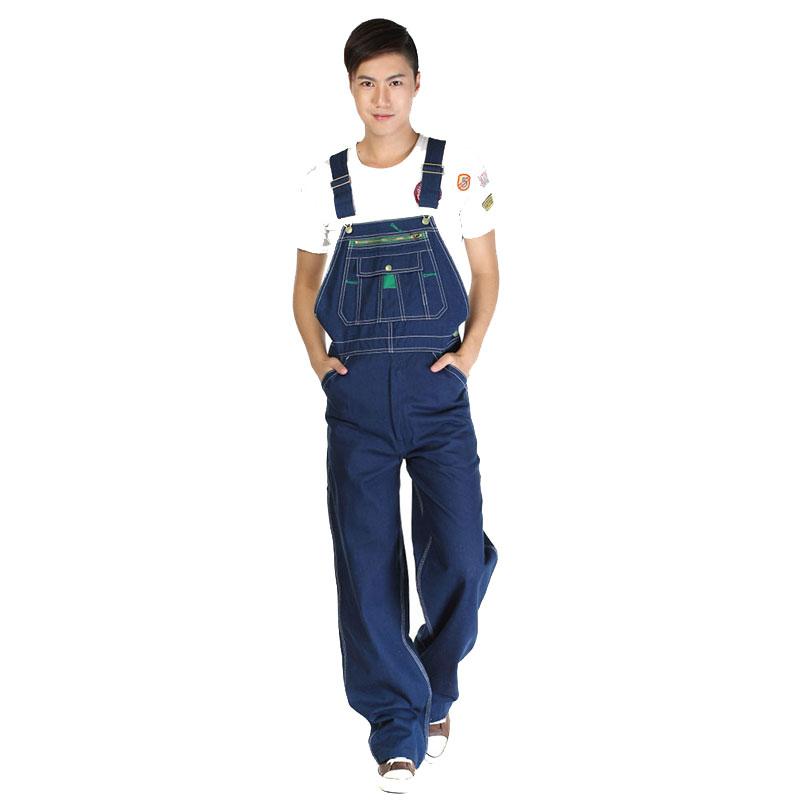 Мужские джинсовые комбинезоны Мужские комбинезоны Комбинезон Большой размер Ремешок Прямые синие джинсы Больше размеров 46 48 50