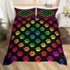 Boho Красочный Кот Пододеяльник Комплект Кошки Звезда Гриб Постельное белье Микрофибра 3D Kawaii Животные Одеяло Покрывало Твин Для Детей Мальчиков