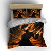 Fiery figure with chains. Bedding sets Duvet cover sets Duvet covers Pillowcases(1*Duvet Cover 2*Pillowcases without duvet insert)