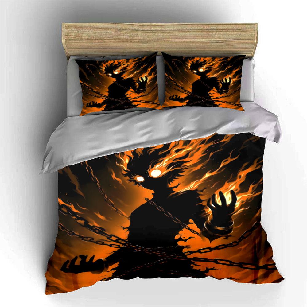 Fiery figure with chains. Bedding sets Duvet cover sets Duvet covers Pillowcases(1*Duvet Cover 2*Pillowcases without duvet insert)