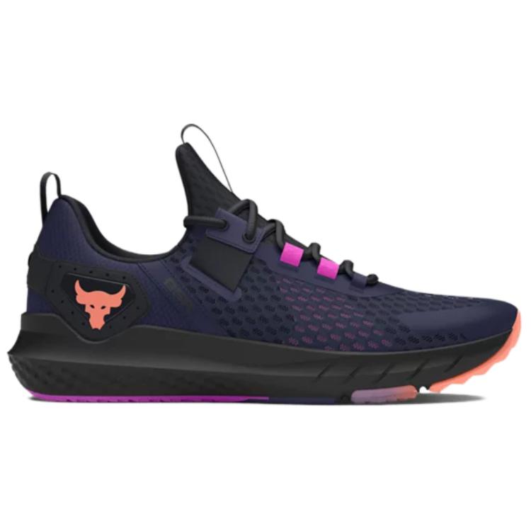 Under Armour Project Rock BSR Midnight Navy Flare Orange Мужские кроссовки Синие Черные 3027344-402