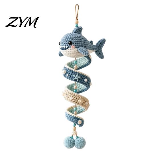 Handmade Christmas Tree Ornaments Ocean Animal Spiral Crochet Kit, Friends Ornament DIY Marine Easy Craft Kit for Novices Life Themed Teens