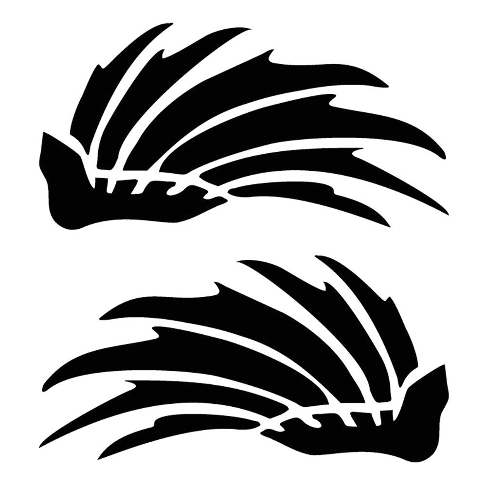 2 шт. Креативные наклейки на шлем с изображением крыльев и перьев, съемные виниловые светоотражающие наклейки для украшения мотоцикла и электровелосипеда.