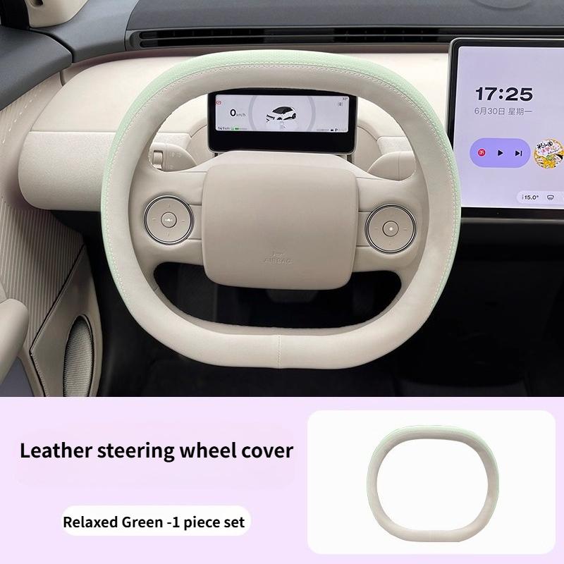 For Nio Firefly 2025 Leather Anti-slip  Car Steering Wheel Cover Waterproof Protective Case Scratch Wear resistant Pad Interior