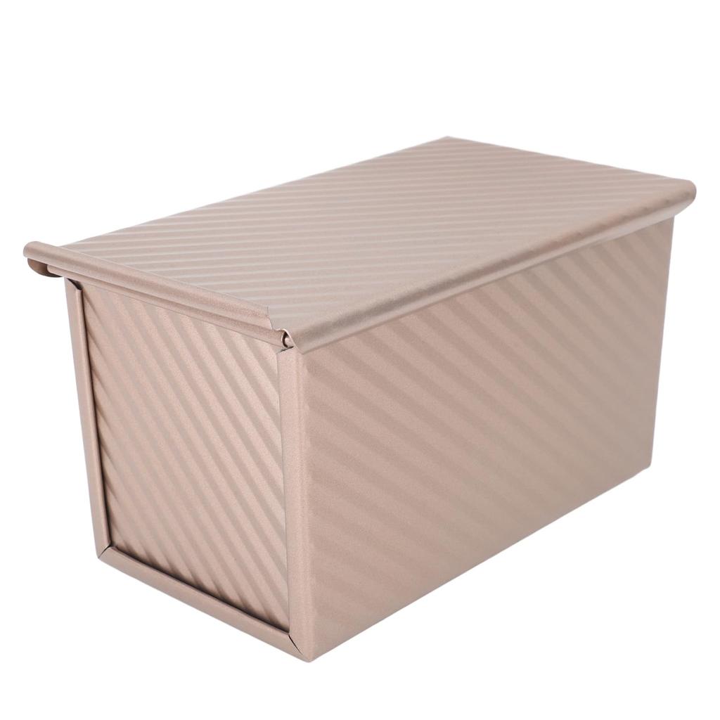 Универсальная форма для выпечки хлеба из углеродистой стали, подходит для духовки и посудомоечной машины (золото) с крышкой