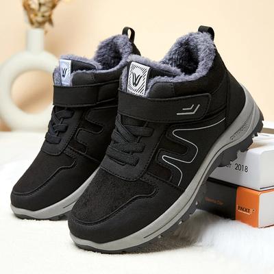 Зимние ботинки женские новые повседневные кроссовки на платформе плюшевые теплые парные туфли на танкетке из хлопка мужские уличные нескользящие рабочие ботильоны
