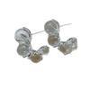 Summer transparent bead size gradual change earrings women European and American light luxury niche French retro temperament stud earrings simple