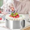 6-12 Inch Adjustable Telescopic Stainless Steel Round Cake Mold Layered with Scale Mousse Edge Cake Edge Mold Baking Tools