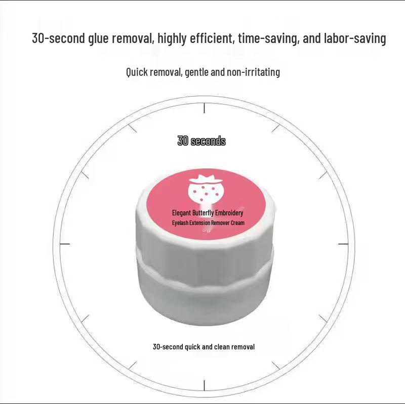 Eyelash Extension Adhesive Remover Gel - Cantaloupe Strawberry Scent, Gentle & Fast-Acting