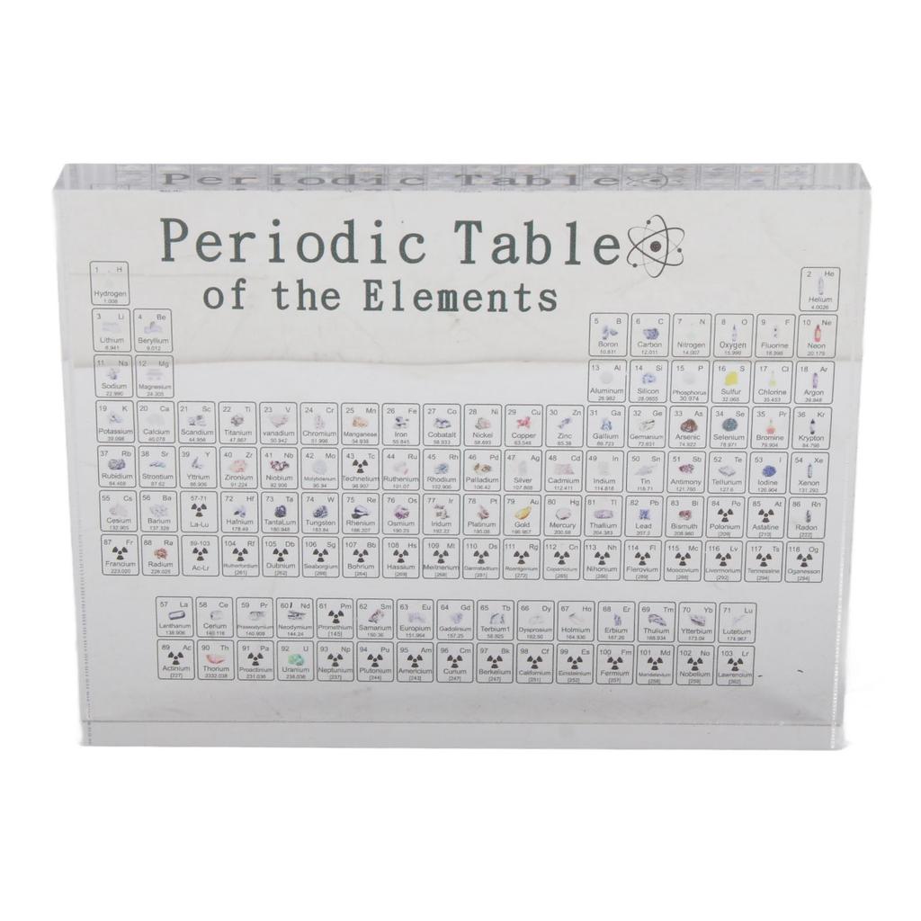 Periodic Table with Real Elements Inside Clear Acrylic Ergonomic Real Chemical Element Periodic