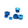 6pcs Aluminum Alloy Steering Knuckle Blue Bushing Gasket RC Car Upgrade Parts for Tamiya TT02