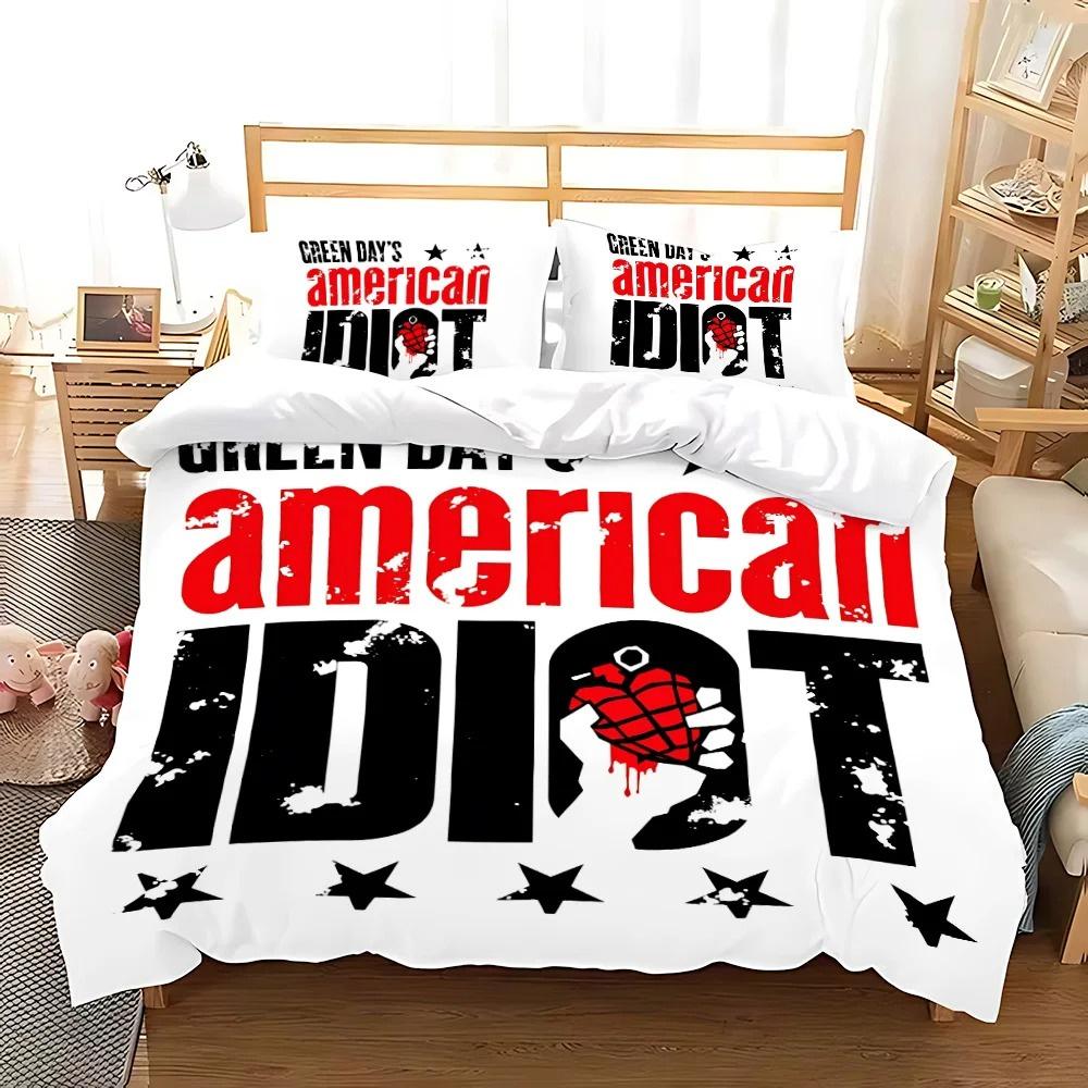 Green Day Коллекция постельного белья American Idiot Односпальная Двуспальная Полноразмерная Queen King Размер Коллекции Постельного Белья Для Взрослых Детской Спальни Пододеяльники Коллекции С Постельным Бельем