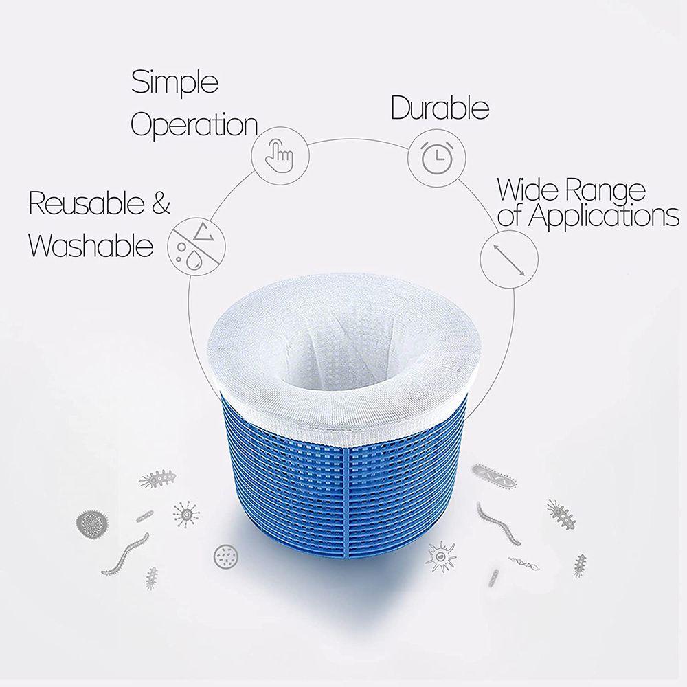 Чехол Домашний Уличный Сетчатый Фильтр Многоразовые Носки Скиммера для Бассейна Очистка Бассейна Очищает Мусор Листья