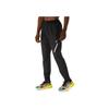 Asics Однотонные брюки с принтом, средней посадки, длинные, повседневные, мужские, низ, черный 2011C754-001