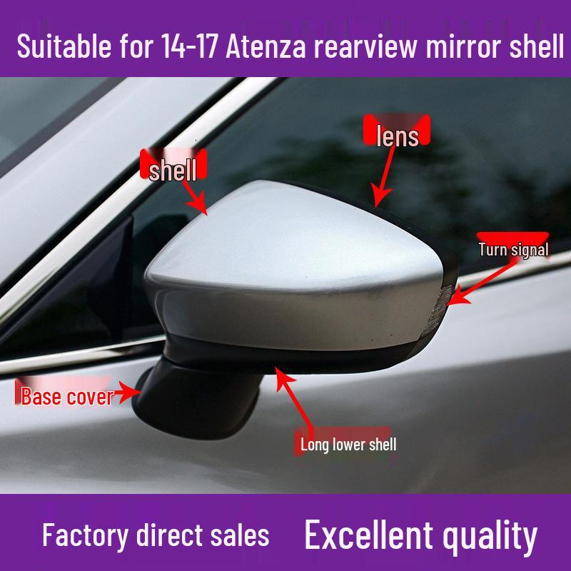 Fits Mazda 6 Atenza (2014-2017) Rearview Mirror Cover with Lens and Turn Signal