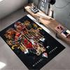 Sports Area Rug, Michael Jordan Chicago Bulls Number 23 Gold Ornamental Rings NBA 75th Anniversary Print, Fan Decor, Non-Slip Mat