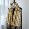 New Houndstooth Scarf for Women In Winter Versatile Korean Style Imitation Cashmere Autumn and Winter Warm Thickened Scarf Shawl Trendy