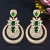 Popular Personalized Creative Earrings, Needle Slightly Inlaid Zircon Electroplated 18K Gold Earrings