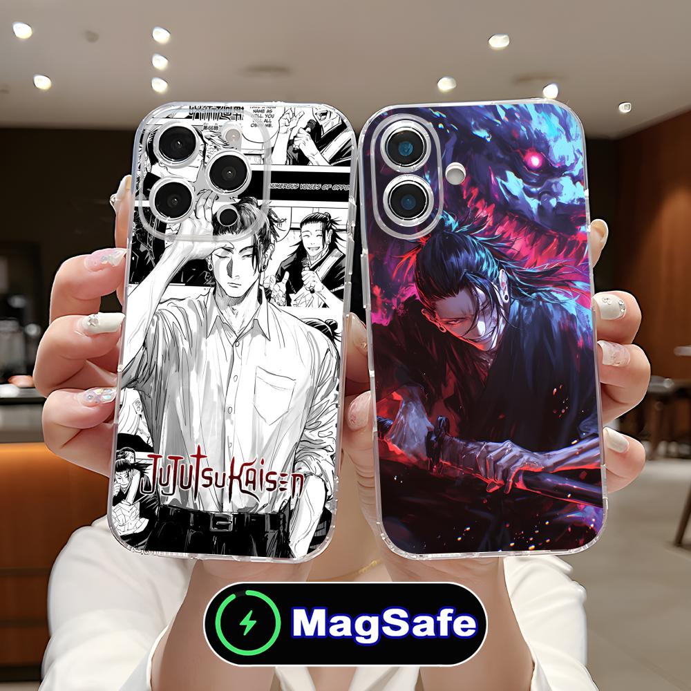 Чехол для телефона Jujutsu Kaisen Geto Suguru для iPhone 17 16 15 14 13 12 11 Air Pro Max Plus Mini Magsafe Прозрачный Цветной Чехол Красивый